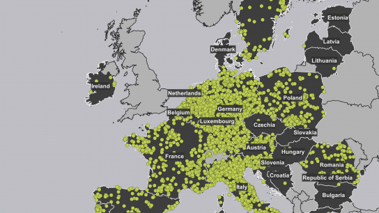 Map of newly registered participants
